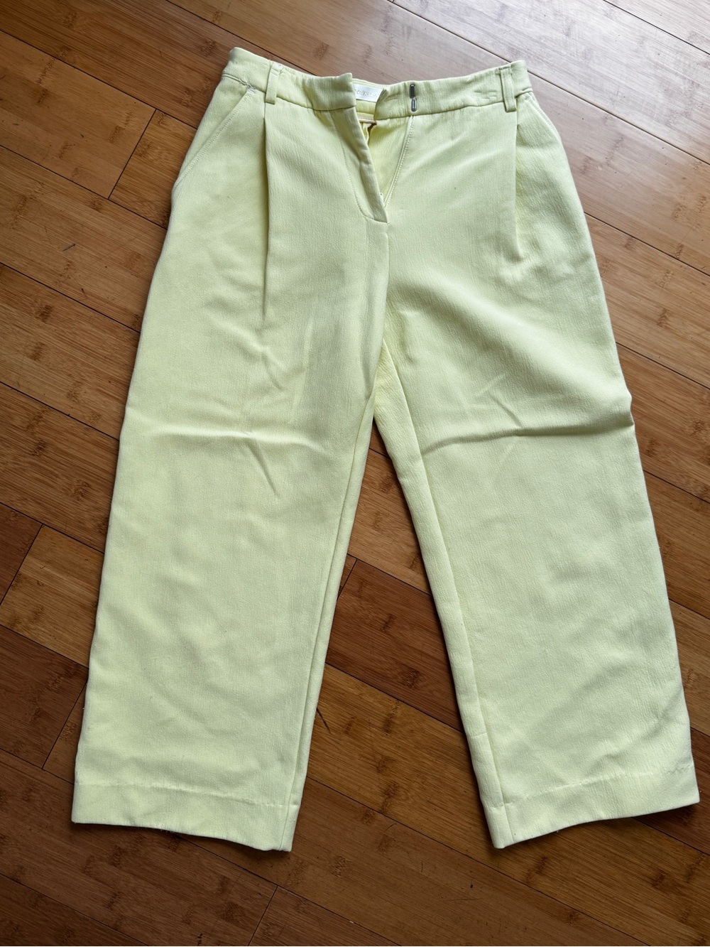STINE GOYA butter yellow capri trousers